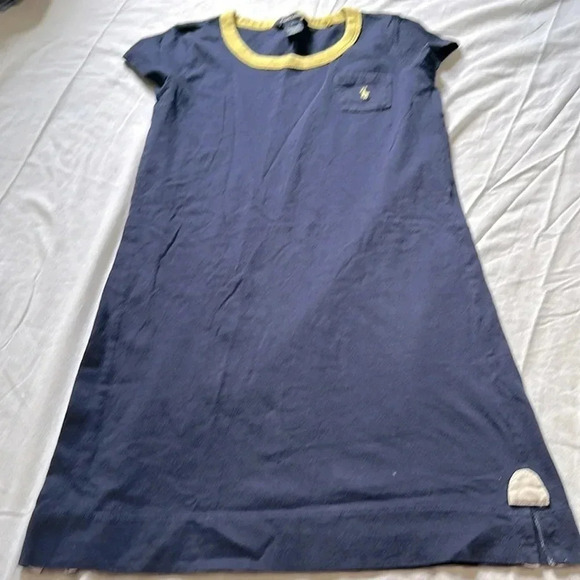 Ralph Lauren blue short  sleeve dress large front pocket - Picture 1 of 5